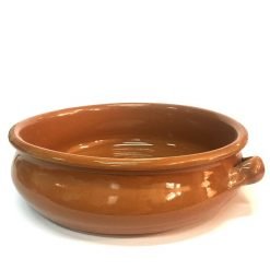 Cazuela bombada 25 cms color/natural