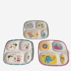 Plato de melamina infantil surtido 23x20 cms