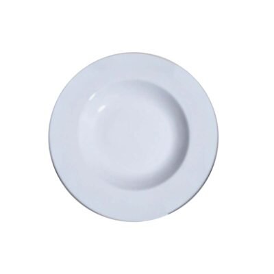 Plato hondo cerámica blanca 23 cm