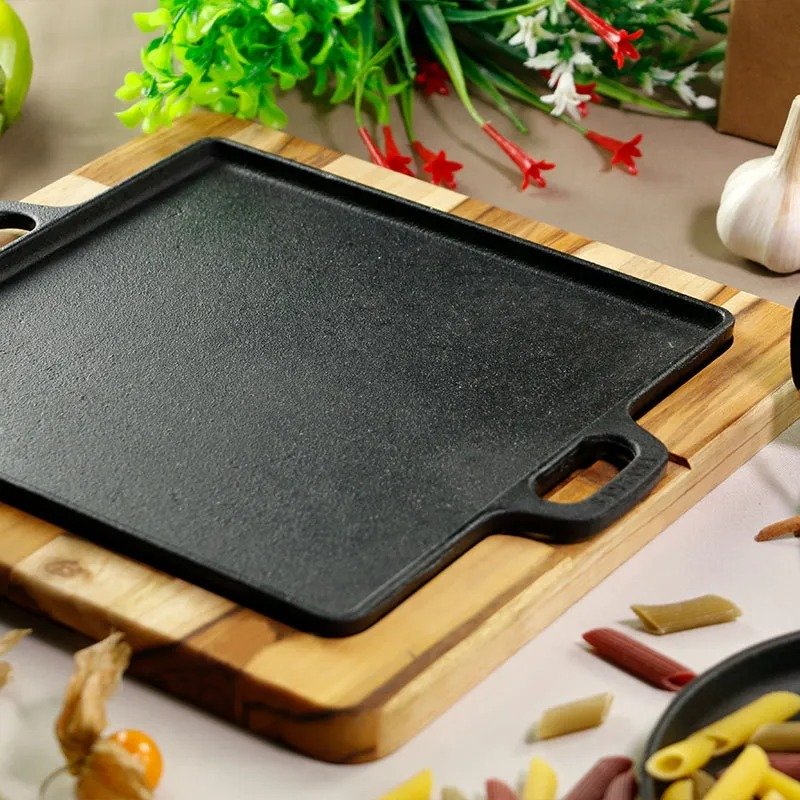 Plancha hierro con soporte madera 24x24cm SANTANA - Imagen 2