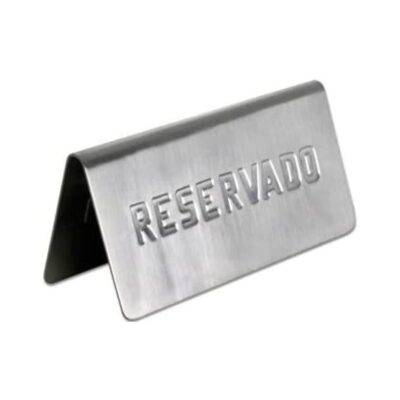 Cartel RESERVADO de acero inoxidable
