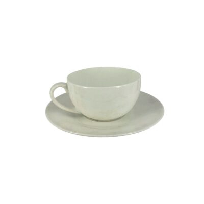 Taza blanca con plato 250 ml