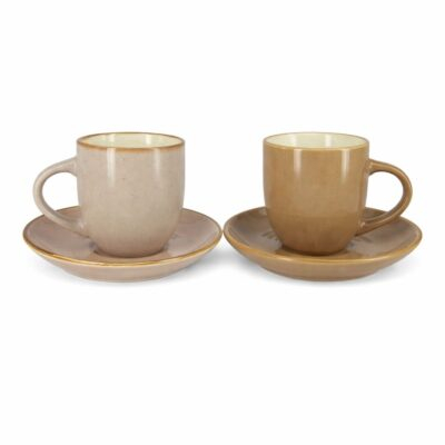 Taza de te con plato 200 ml colores surtidos