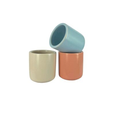 Vaso dip de cerámica 80 ml colores surtidos