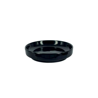 Plato negro 9.5x 2 cms