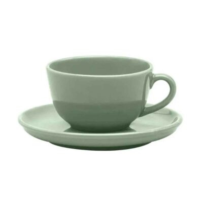 Taza de te con plato 200ml- Matcha