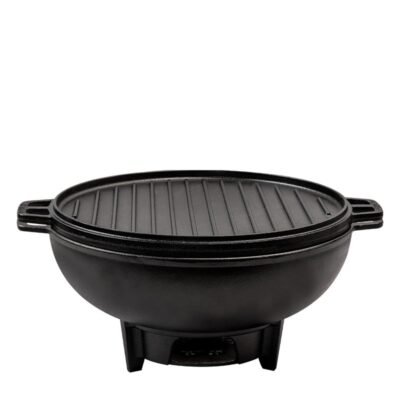 Brasero parrillero plancha lisa/ranurada 32 cm