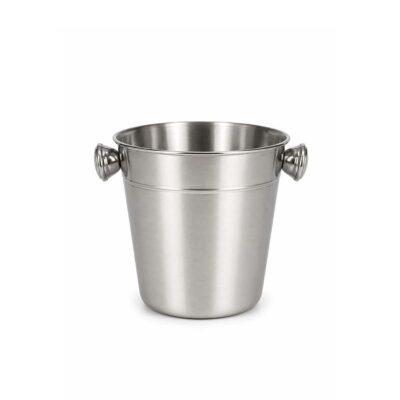 Hielera PRISMA de acero inox asas boton 10 x 11 cm