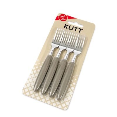 Set 3+1 Tenedor KUTT mango plástico gris KU002C4