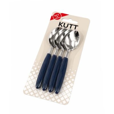 Set 3+1 Cuchara KUTT mango plástico azul