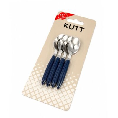 Set 3+1 Cuchara de té KUTT mango plástico azul