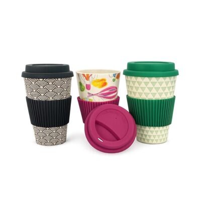 Vaso PRISMA en fibra de bamboo vs diseños 380 ml