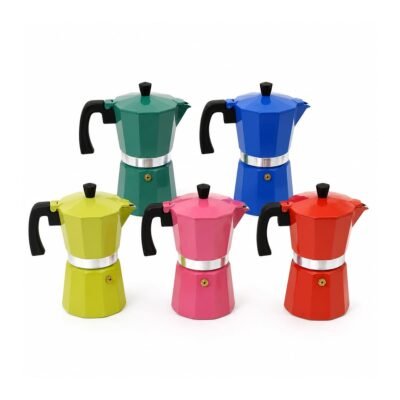 Cafetera italiana 6 tazas varios colores PRISMA