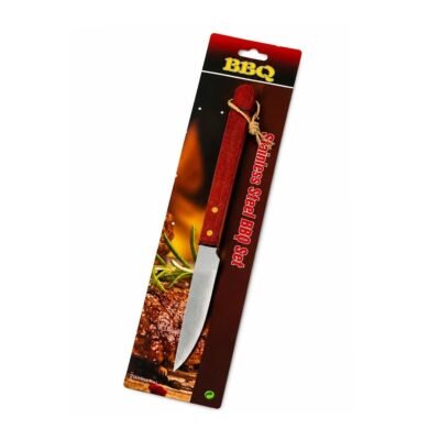 Cuchillo parrillero con mango madera 33 cm