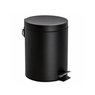 Papelera de acero 5 lts negro