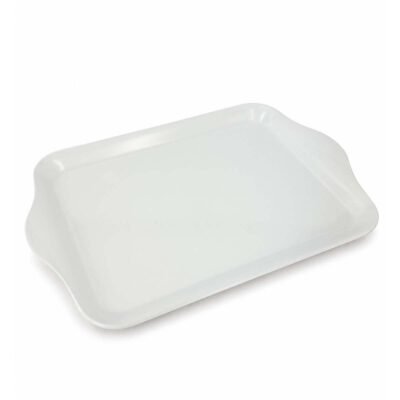 Bandeja melamina blanca 42.5x28.5x2.6 cm