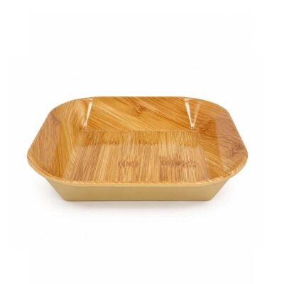 Bowl ensaladera melamina cuadrada bambú 20x4 cm