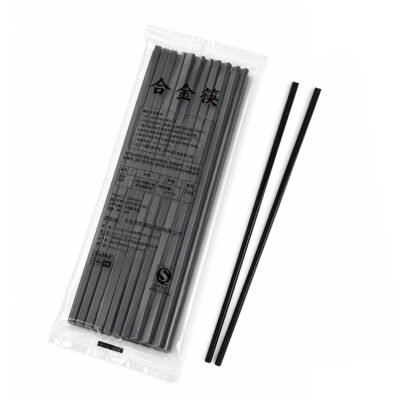 Set palitos chinos melamina negra x20