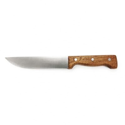 Cuchilla mango madera remachada  KUTT 18 cm espeso