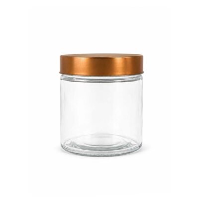 Frasco tapa color bronce 700ml 11x11x12 cm