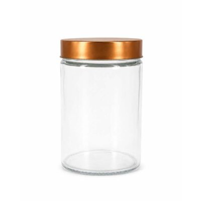 Frasco tapa color bronce 1 L 11x11x18 cm