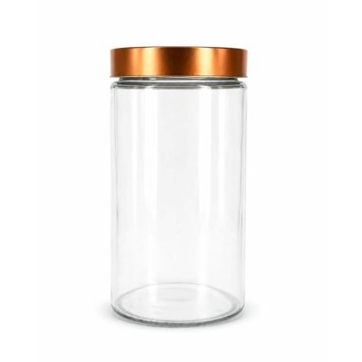 Frasco tapa color bronce  1.7 L 11x11x22 cm