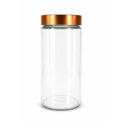 Frasco tapa color bronce 2 L 11x11x27 cm