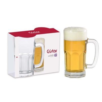 Set jarros cerveceros Lisboa 410 ml x2 CRISTAR