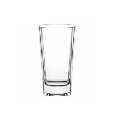 Vaso vidrio 250 ml. alto base cuadrada H 11.5 cms