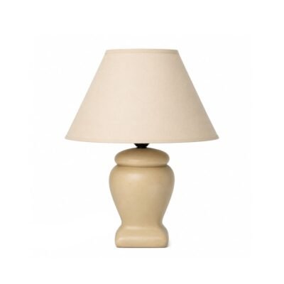 Lampara Jarron Cuadrado Crema  YFS14980 30 cms