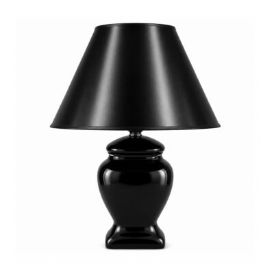 Lampara Jarron Cuadrado Negra YFS14980 30 cms.