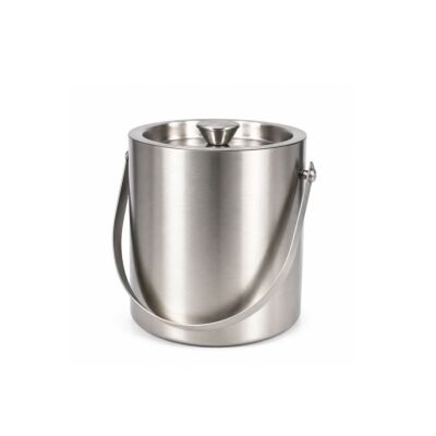 Hielera PRISMA c/tapa y asa de acero inox.15x17cm