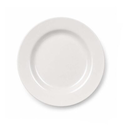 Plato llano cerámica blanca 23 cm