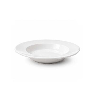 Plato hondo cerámica blanca 23 cms
