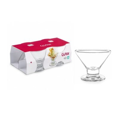 Set copas helado fiesta 230 ml x4 CRISTAR