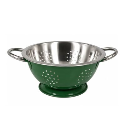 Colador acero inox 22 cms verde PRISMA