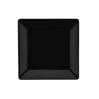 Plato postre cuadrado negro 20x20 cm OXFORD