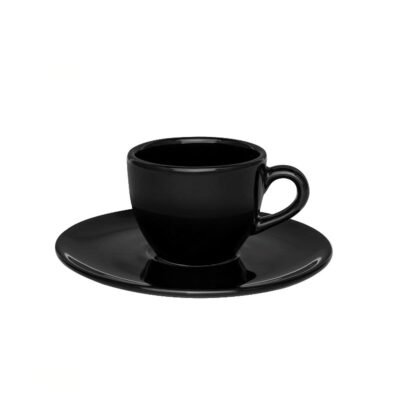 Taza cafe con Coup Black plato 75 ml OXFORD