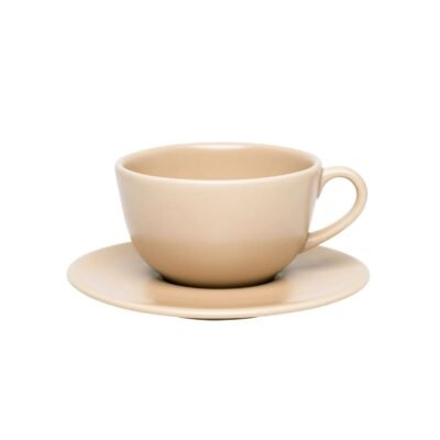 Taza de te con plato Merengue 200 ml OXFORD