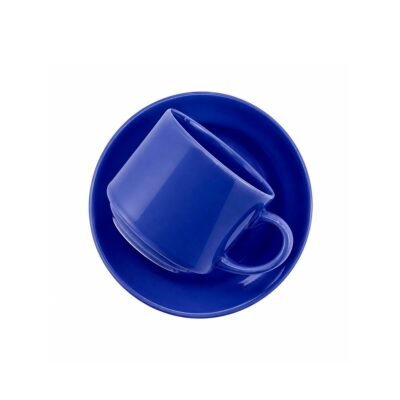 Taza te con plato azul 200 ml BIONA