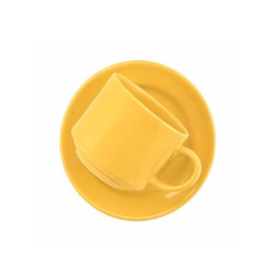 Taza te con plato Amarelo 200 ml BIONA