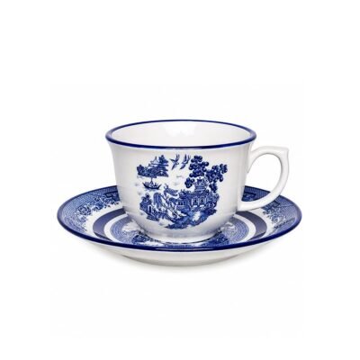 Taza cafe con plato Blue Willow 100 ml OXFORD