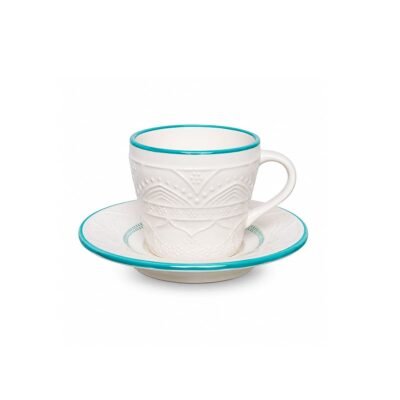 Taza te con plato Serena Sky 220 ml OXFORD