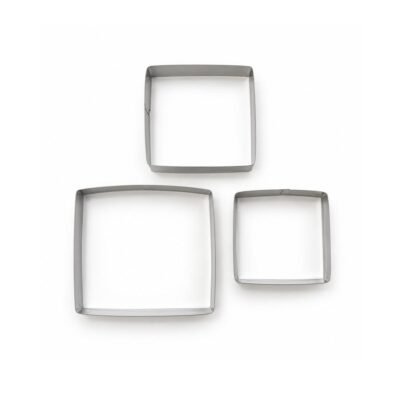 Set de 3 molde de galleta cuadrado