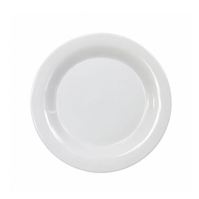 Plato melamina blanca 20 cm