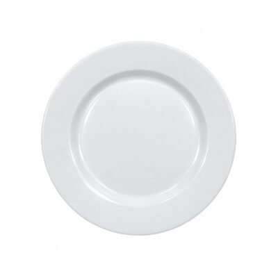 Plato llano melamina blanca 25 cm