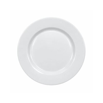 Plato llano melamina blanca 23 cm