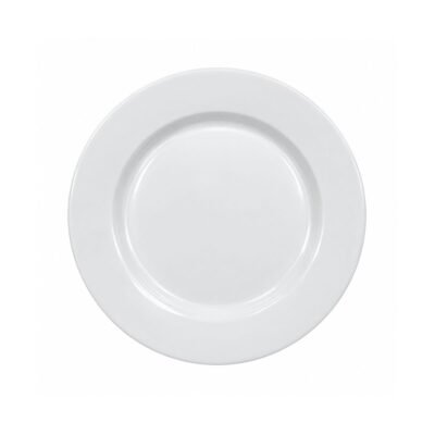 Plato llano melamina blanca 23 cm