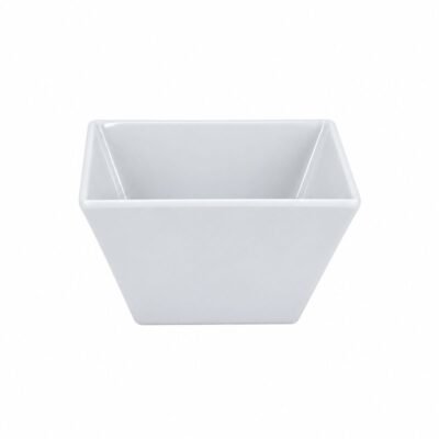 Bowl cuadrado melamina blanca 10x6 cm