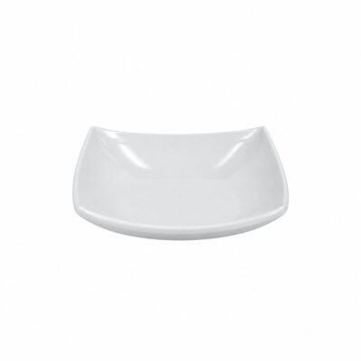 Plato cuadrado melamina blanca 10x3 cm